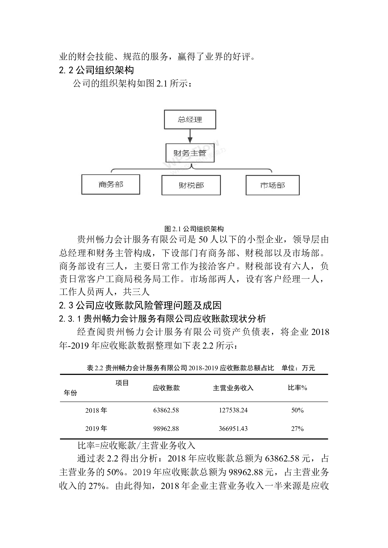 贵州畅力会计服务有限公司应收账款风险及防范问题-10814字.docx 第10页