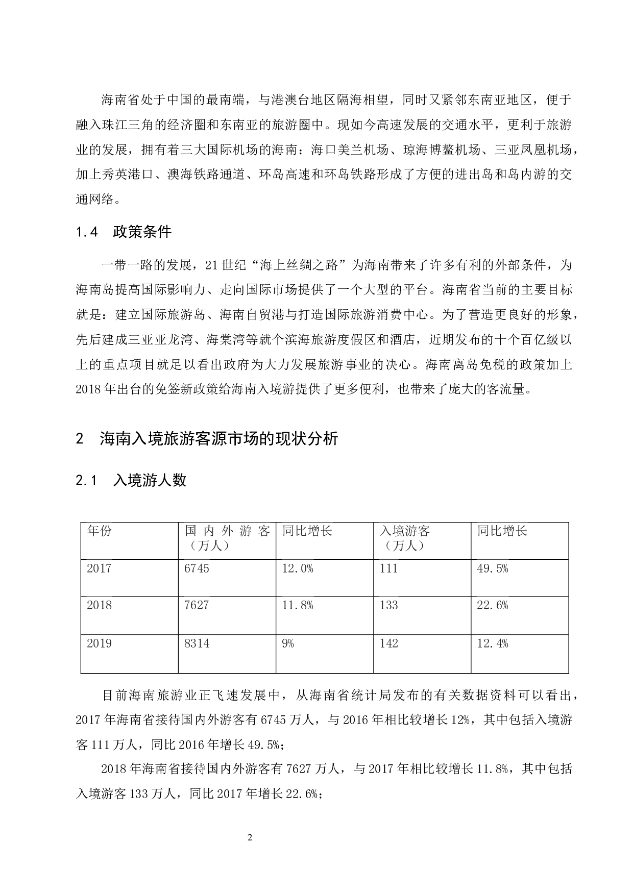 海南入境旅游客源市场分析研究.doc-7799字.docx 第6页