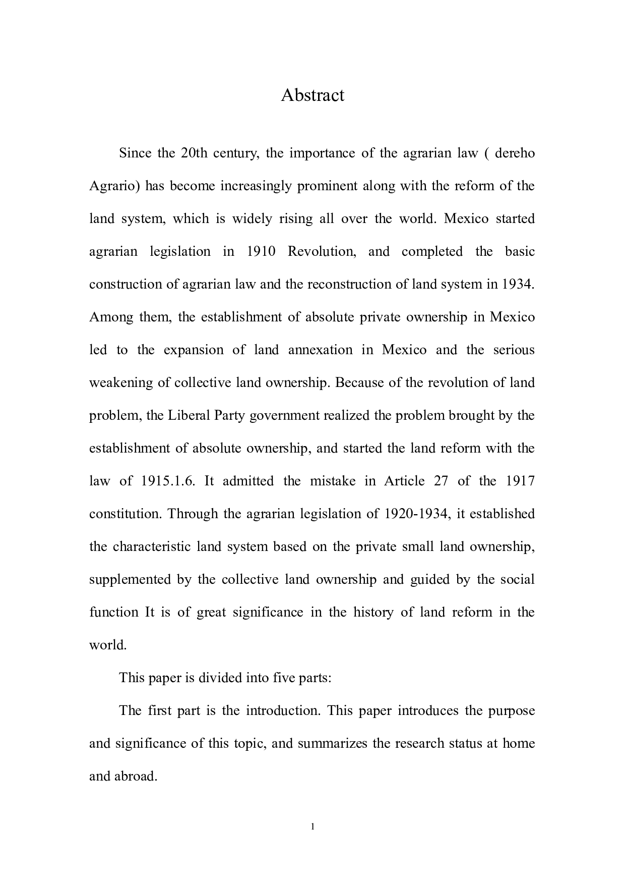 1934年墨西哥土地法的发展&mdash;&mdash;以所有制为视角-39117字.docx 第3页