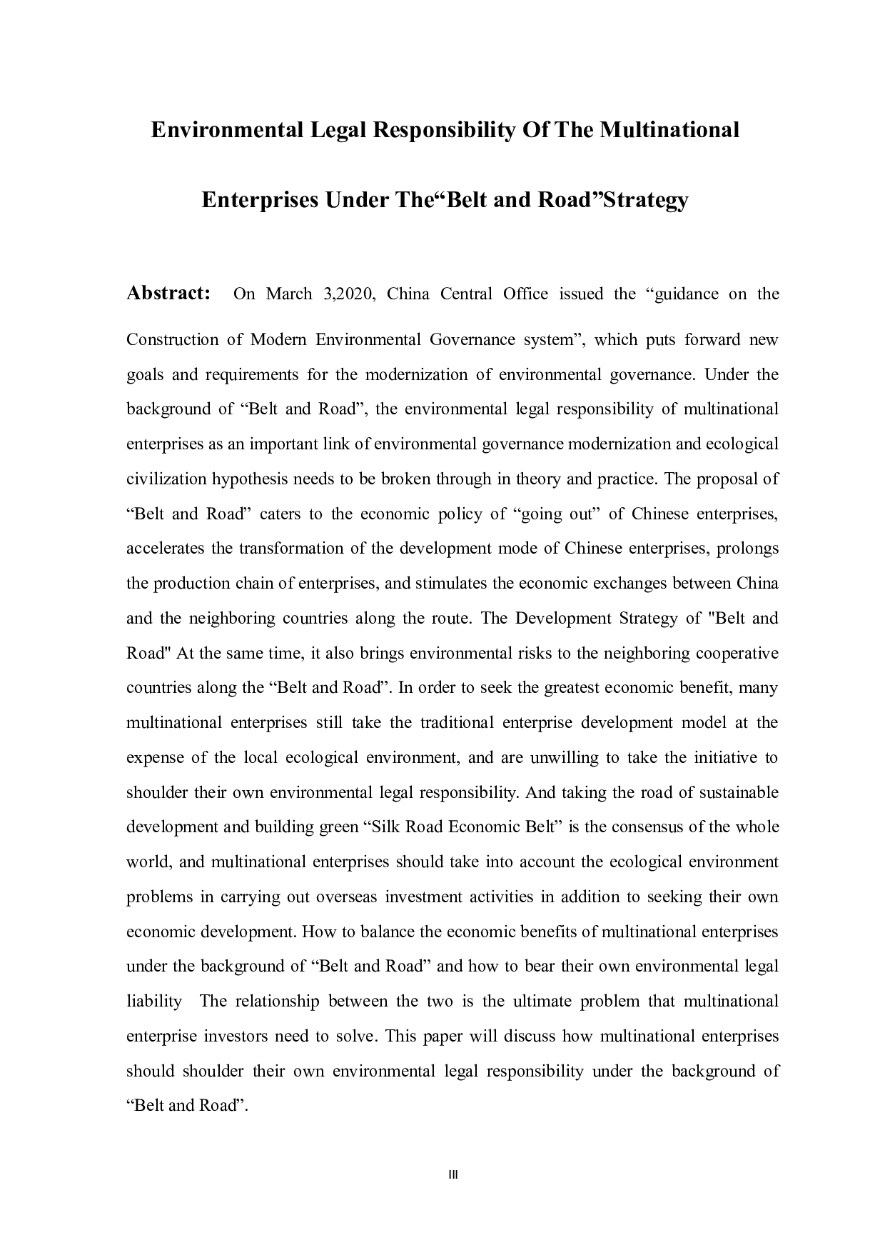 &ldquo;一带一路&rdquo;背景下跨国企业的环境法律责任 -19065字.docx 第3页