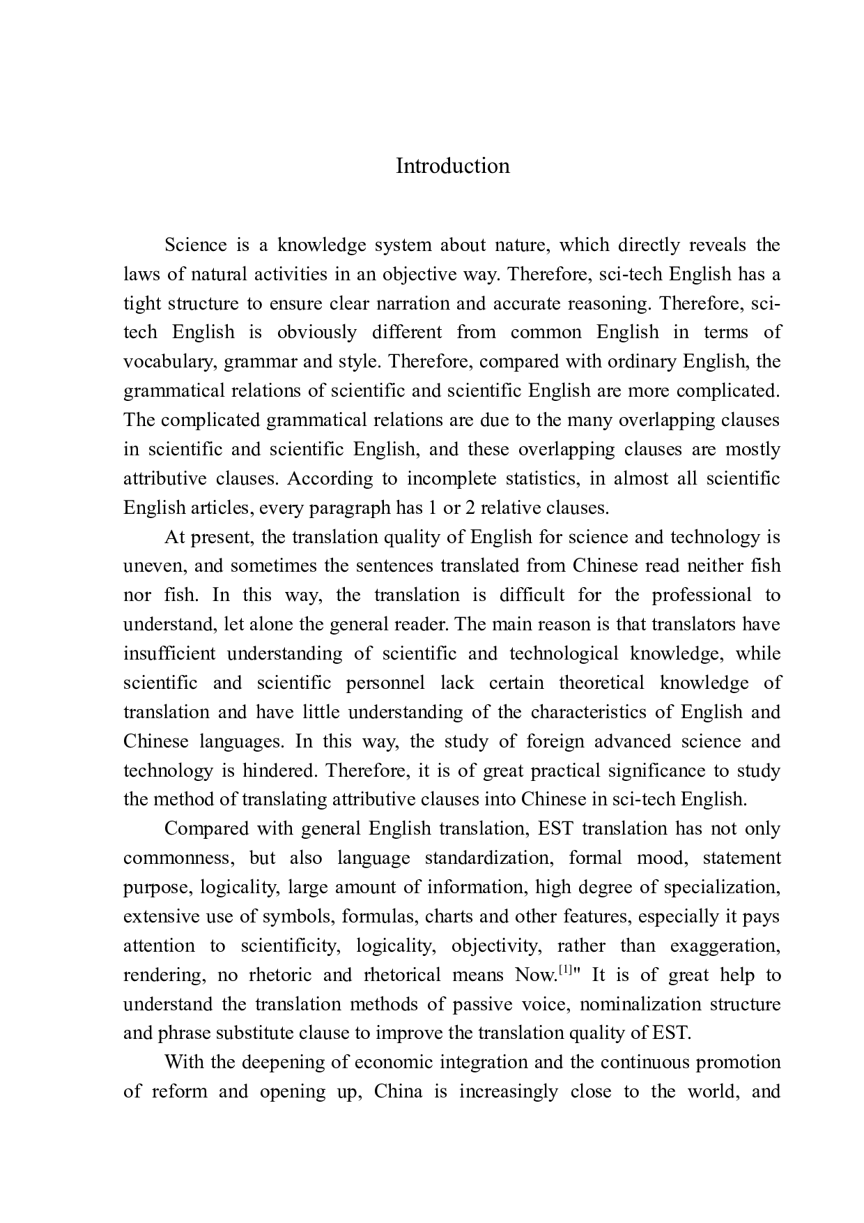 Processing of Sentence Structure in Translation of Scientific Articles-10032字.docx 第6页
