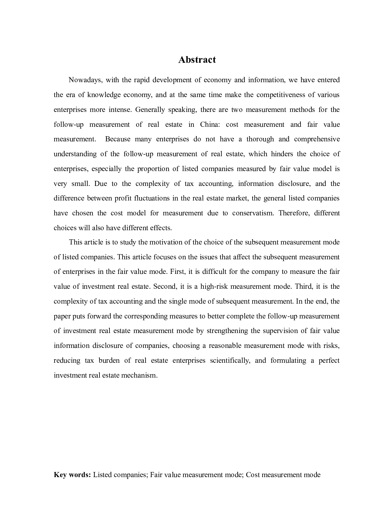 上市公司对投资性房地产计量模式的选择动因研究-11351字.docx 第2页