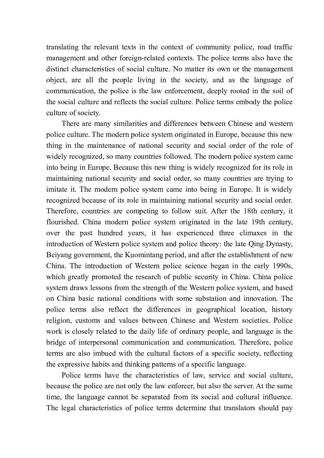 Translation of Police Terms from the Perspective of Adaptation Theory-9304字.docx 第9页
