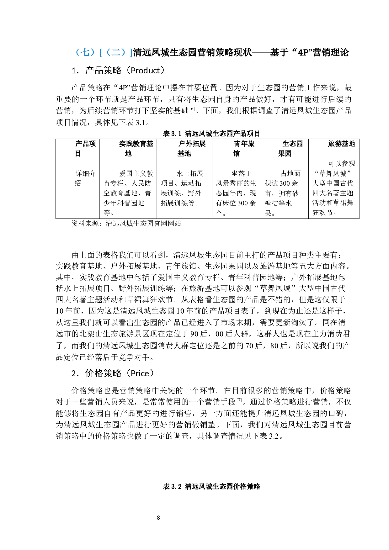 潘康渝清远凤城生态园营销策略-10962字.docx 第8页