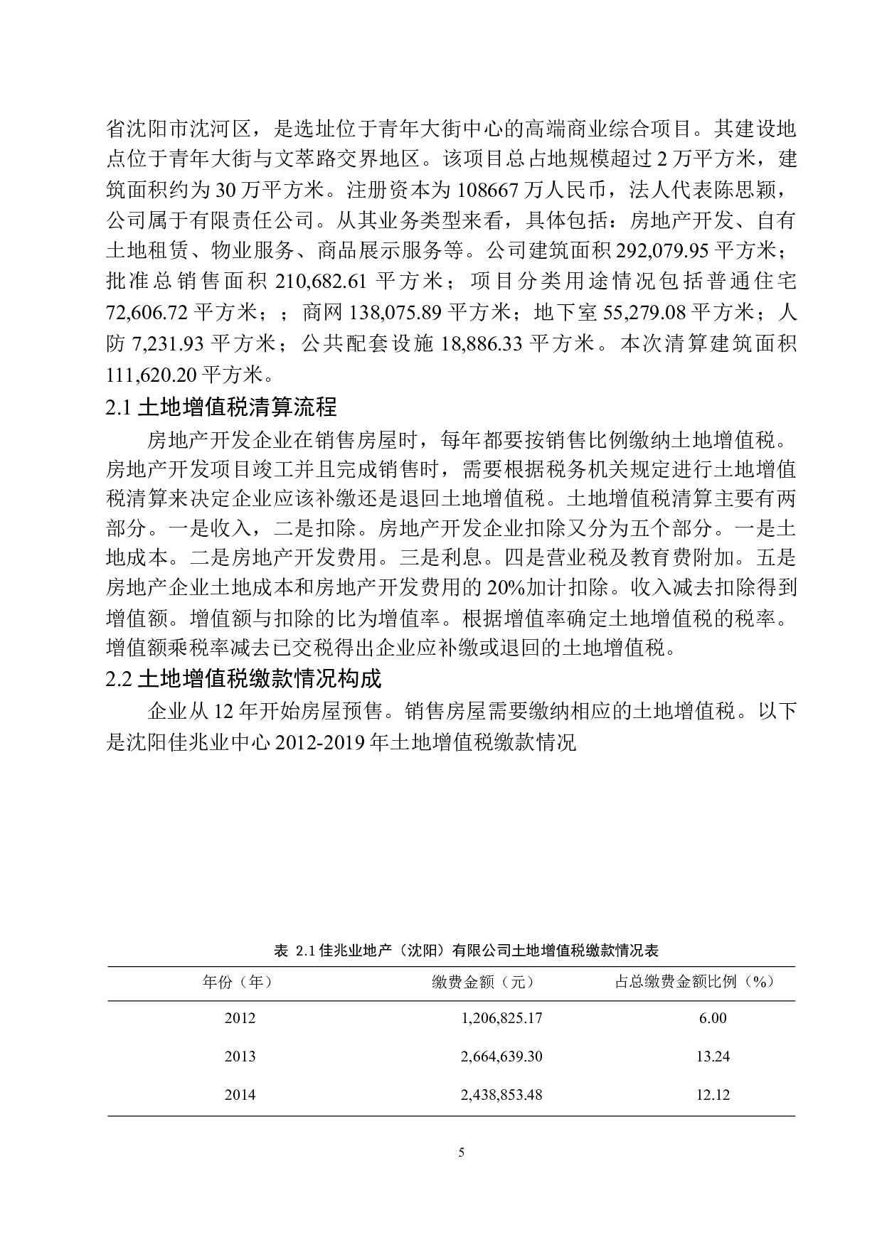 佳兆业地产（沈阳）有限公司土地增值税风险分析与防范-10243字.docx 第8页