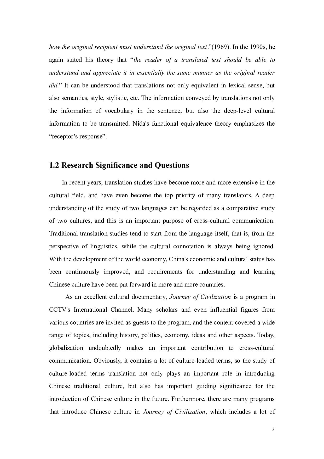 功能对等理论视角下《文明之旅》字幕中文化负载词的汉英翻译策略研究-18831字.docx 第10页