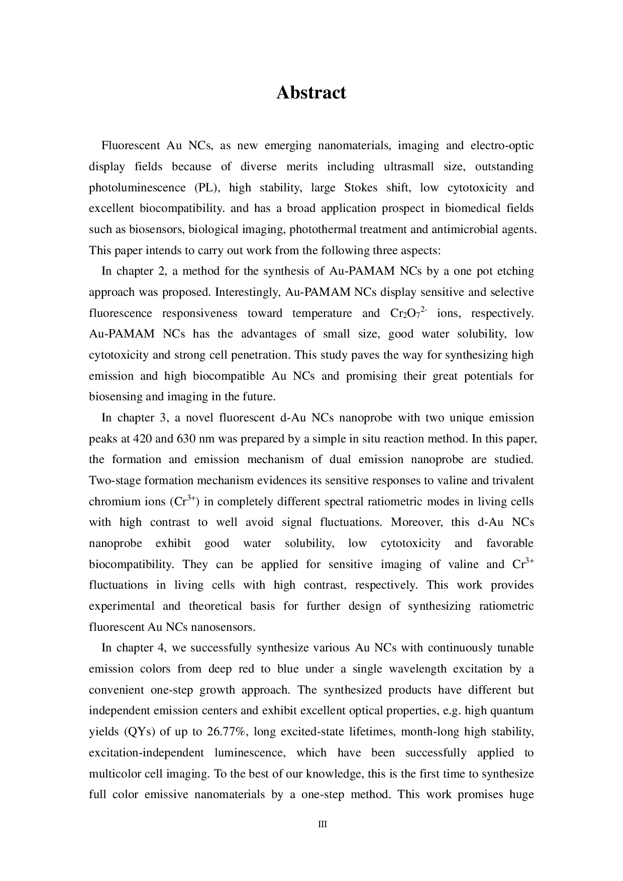 高量子产率荧光金团簇的生物分析与成像研究-9479字.pdf 第3页