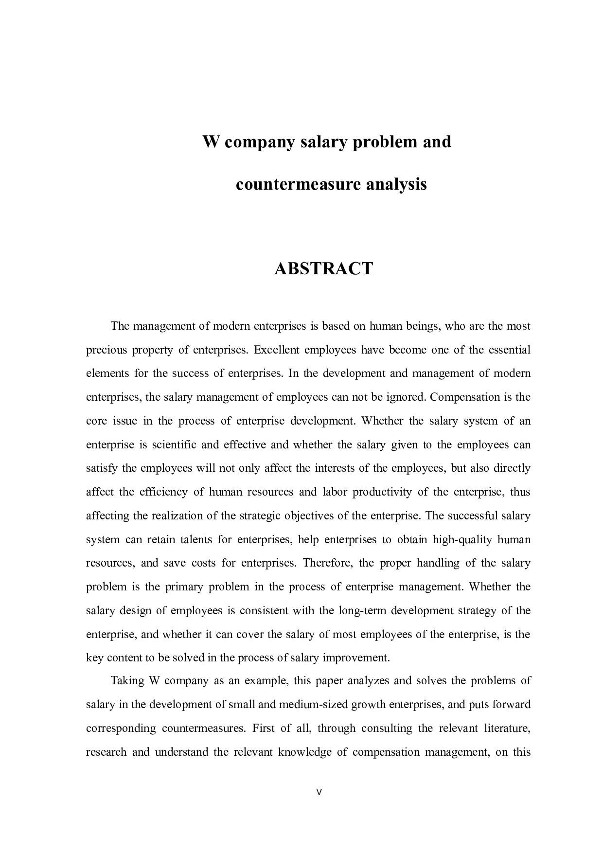 W公司薪酬问题及对策分析-15510字.docx 第6页