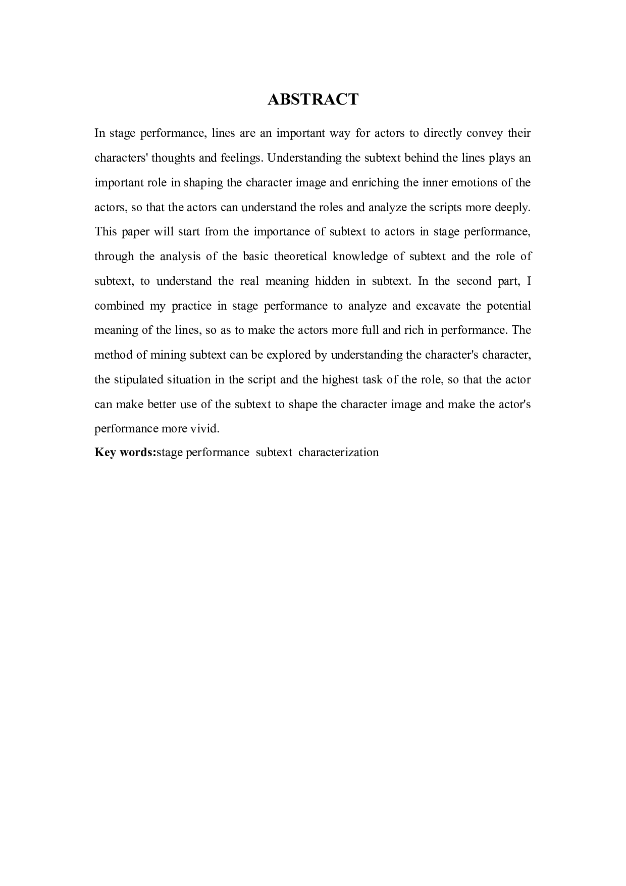 浅谈潜台词对于演员在戏剧表演中的重要性-8563字.docx 第2页