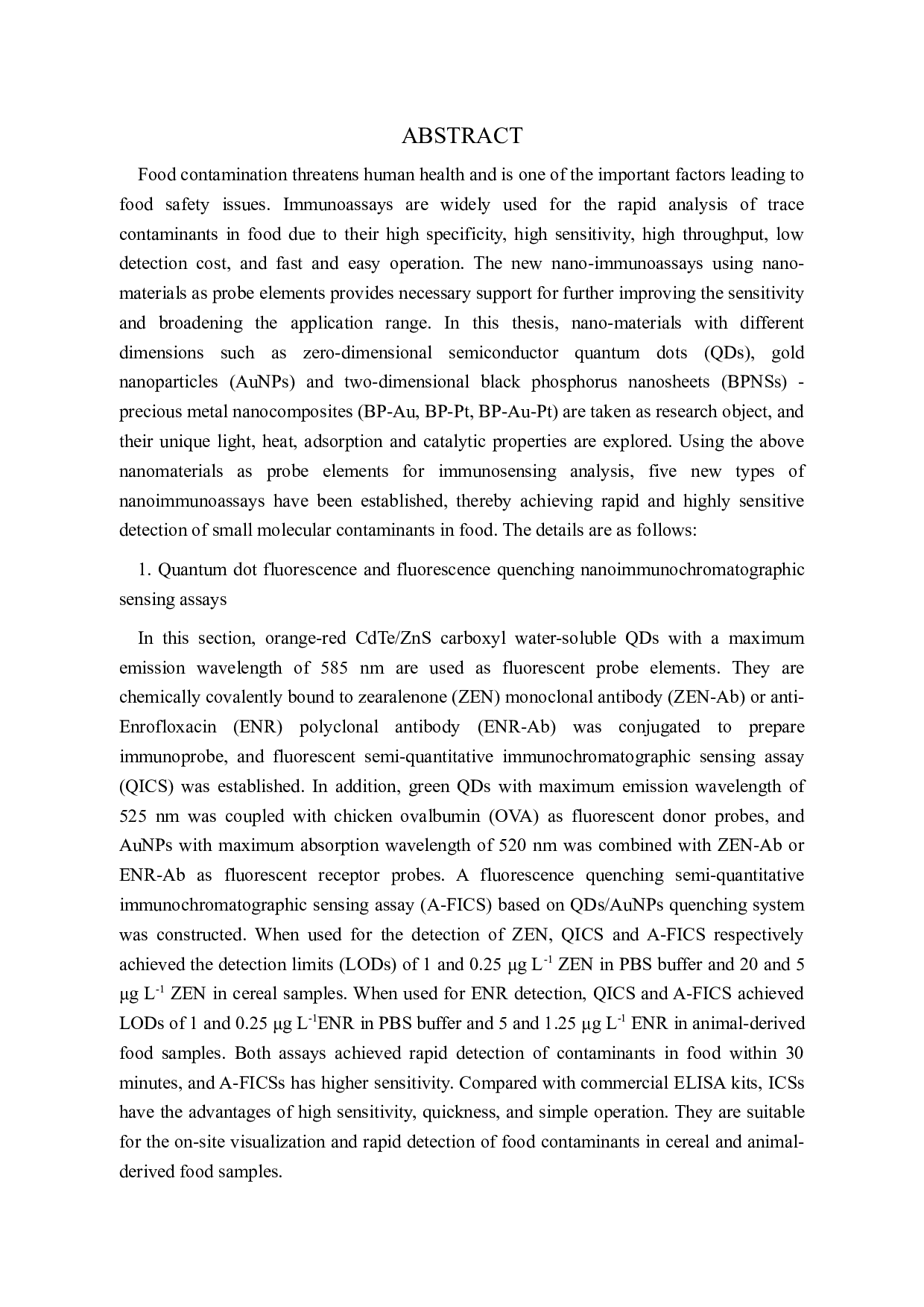 恩诺沙星和玉米赤霉烯酮新型纳米材料标记免疫检测方法-71646字.docx 第3页