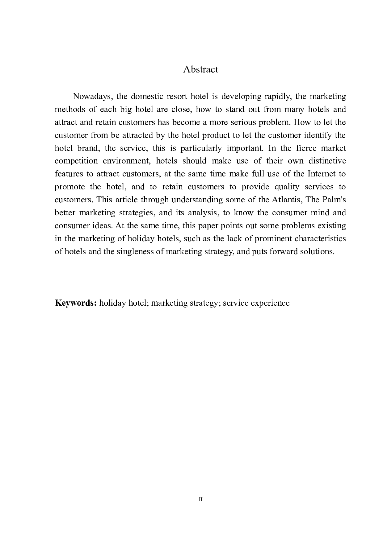 度假型酒店基于服务体验的营销策略研究-9156字.docx 第3页