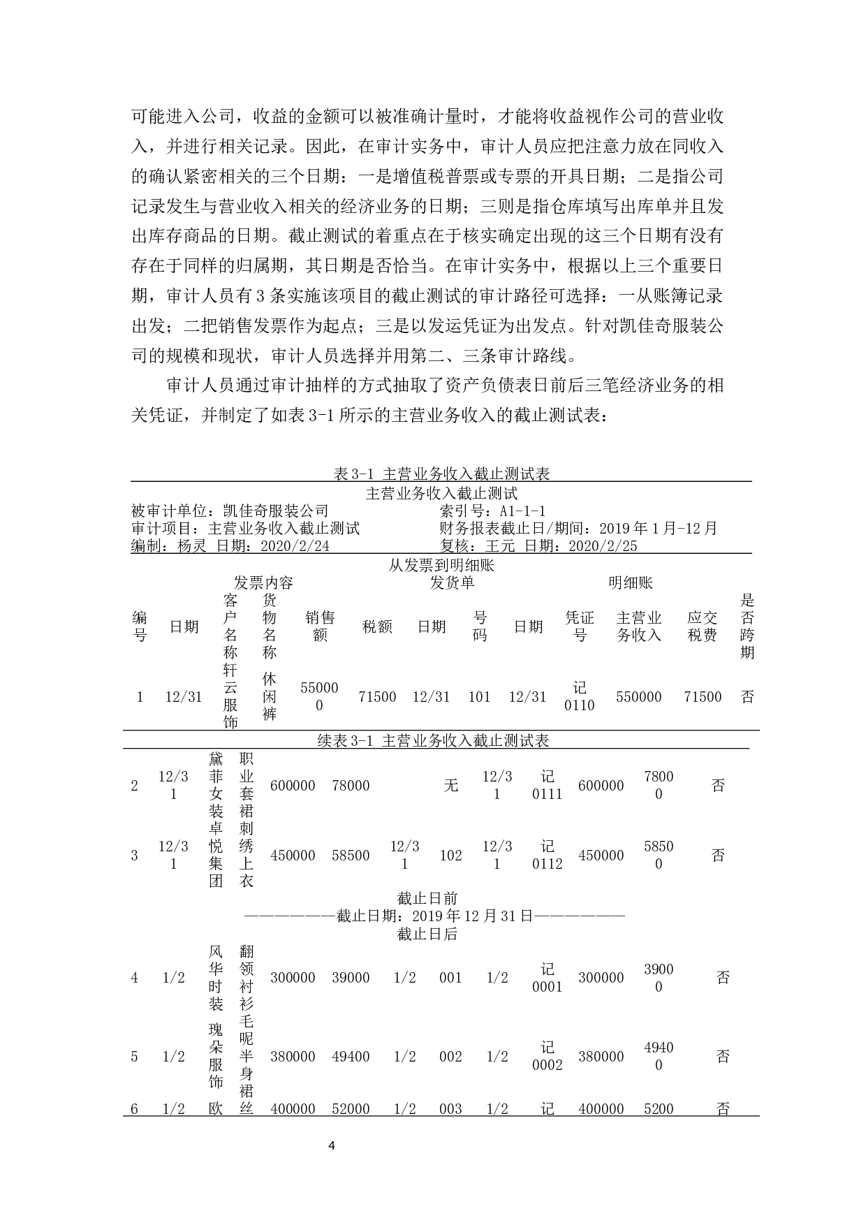 凯佳奇服装公司营业收入审计研究-10070字.docx 第7页