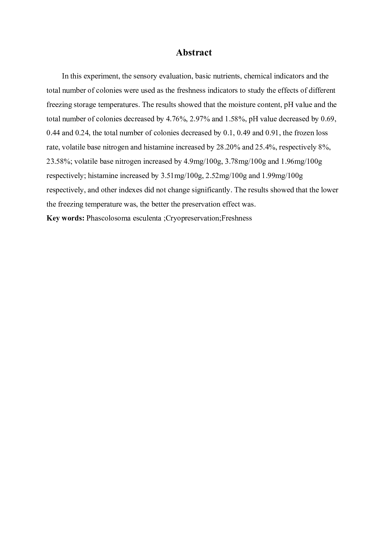 低温冻藏对可口革囊星虫新鲜度的影响-7661字.docx 第2页