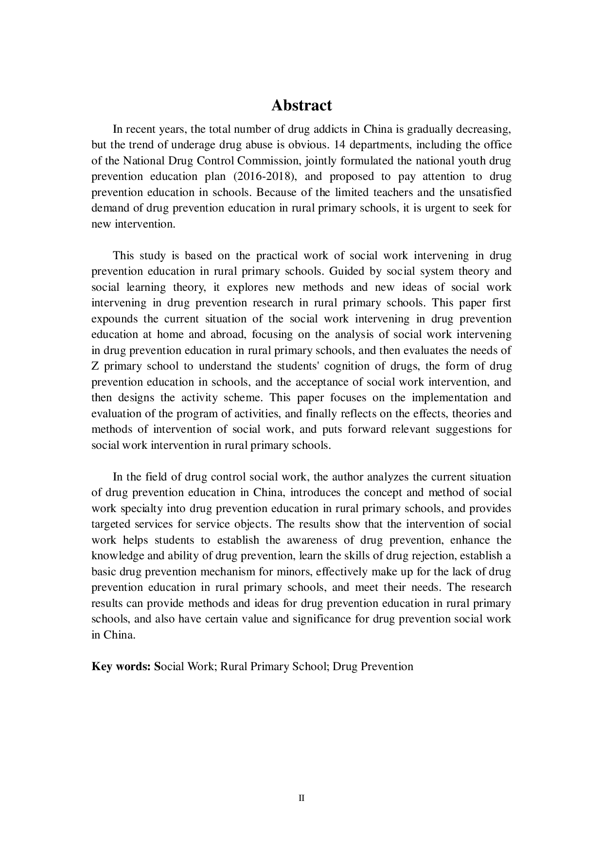 社会工作介入农村小学毒品预防教育研究&mdash;&mdash;以鄂州市A村Z小学为例-3579字.pdf 第6页