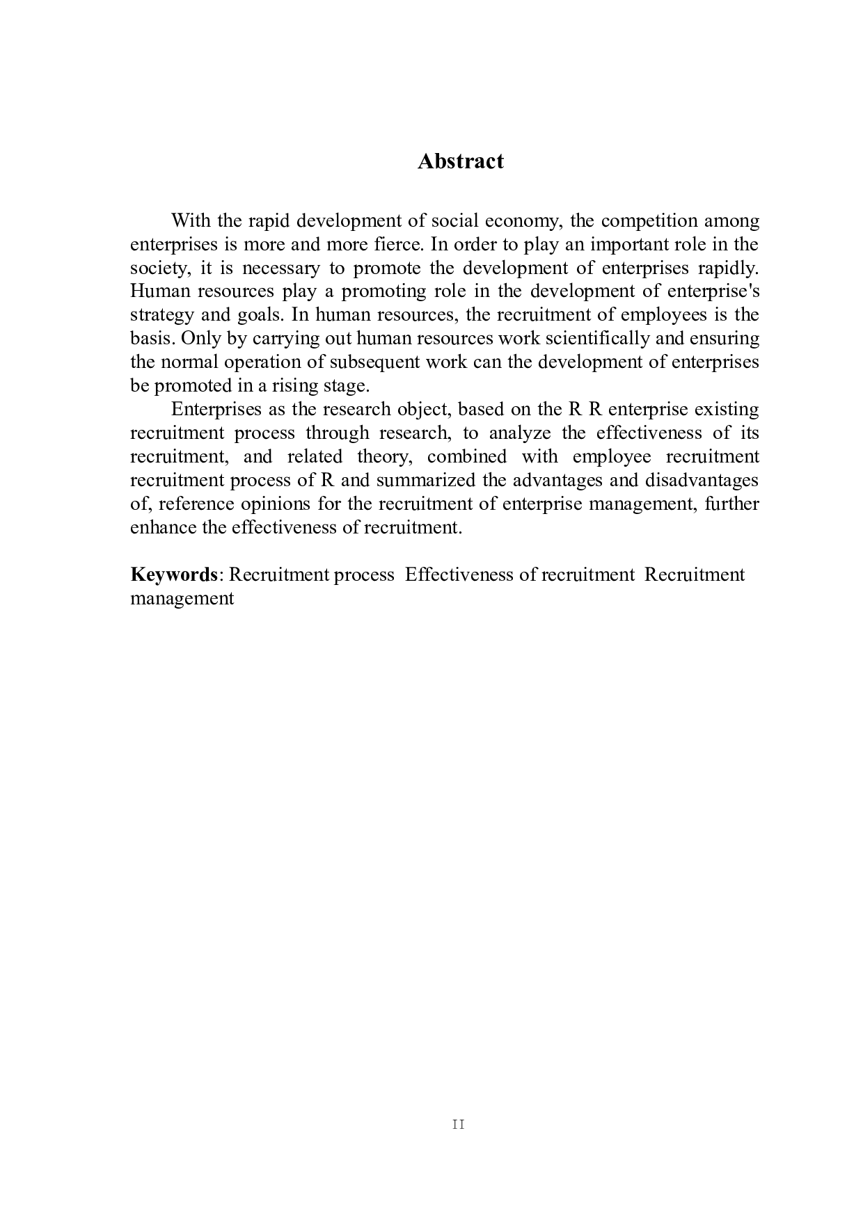 中小企业招聘有效性分析&mdash;&mdash;以R企业为例-13105字.docx 第2页