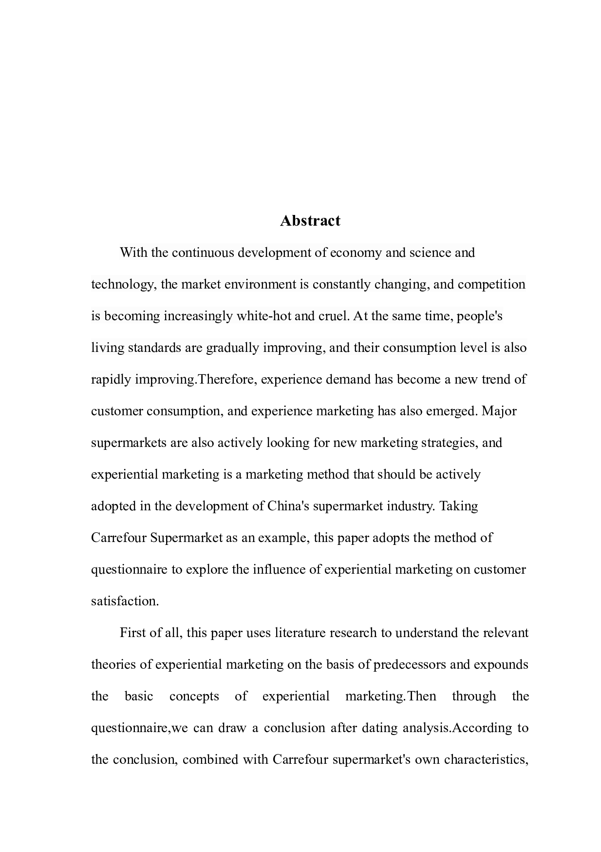 体验营销对顾客满意度的影响探究-14265字.docx 第2页