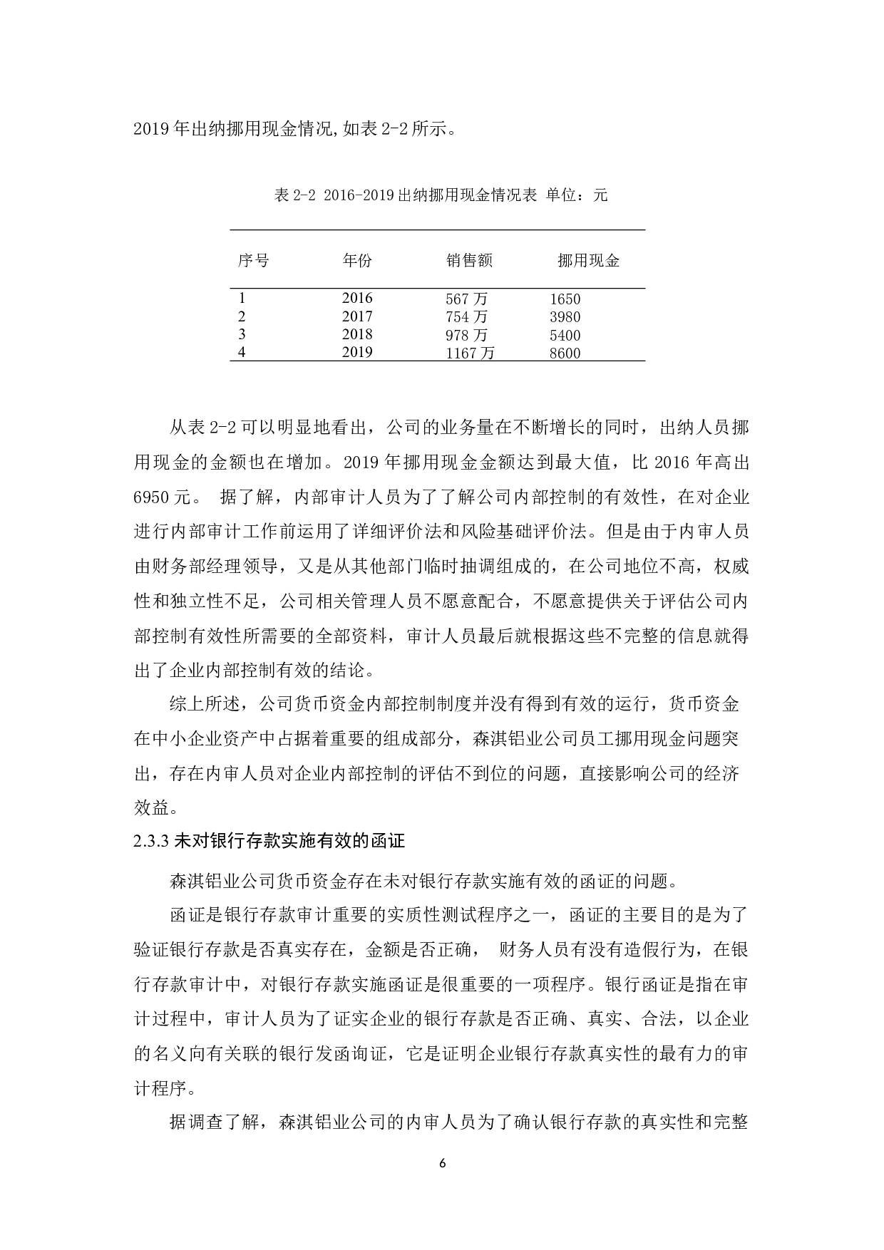 森淇铝业公司货币资金内部审计研究-9900字.docx 第10页