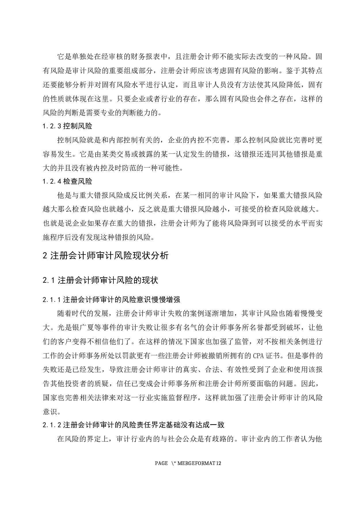 浅析注册会计师审计的风险与防范.docx-9670字.docx 第7页