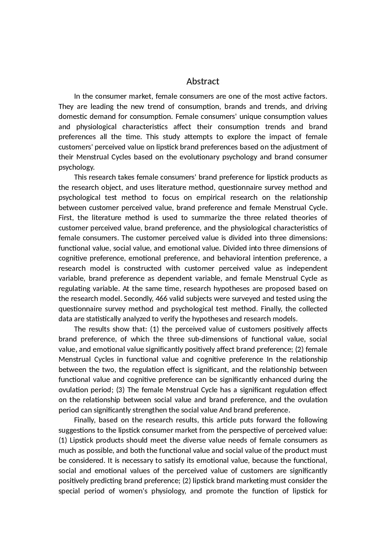 女性顾客感知价值对口红品牌偏好的影响&mdash;&mdash;生理周期的调节作用-35568字.docx 第2页