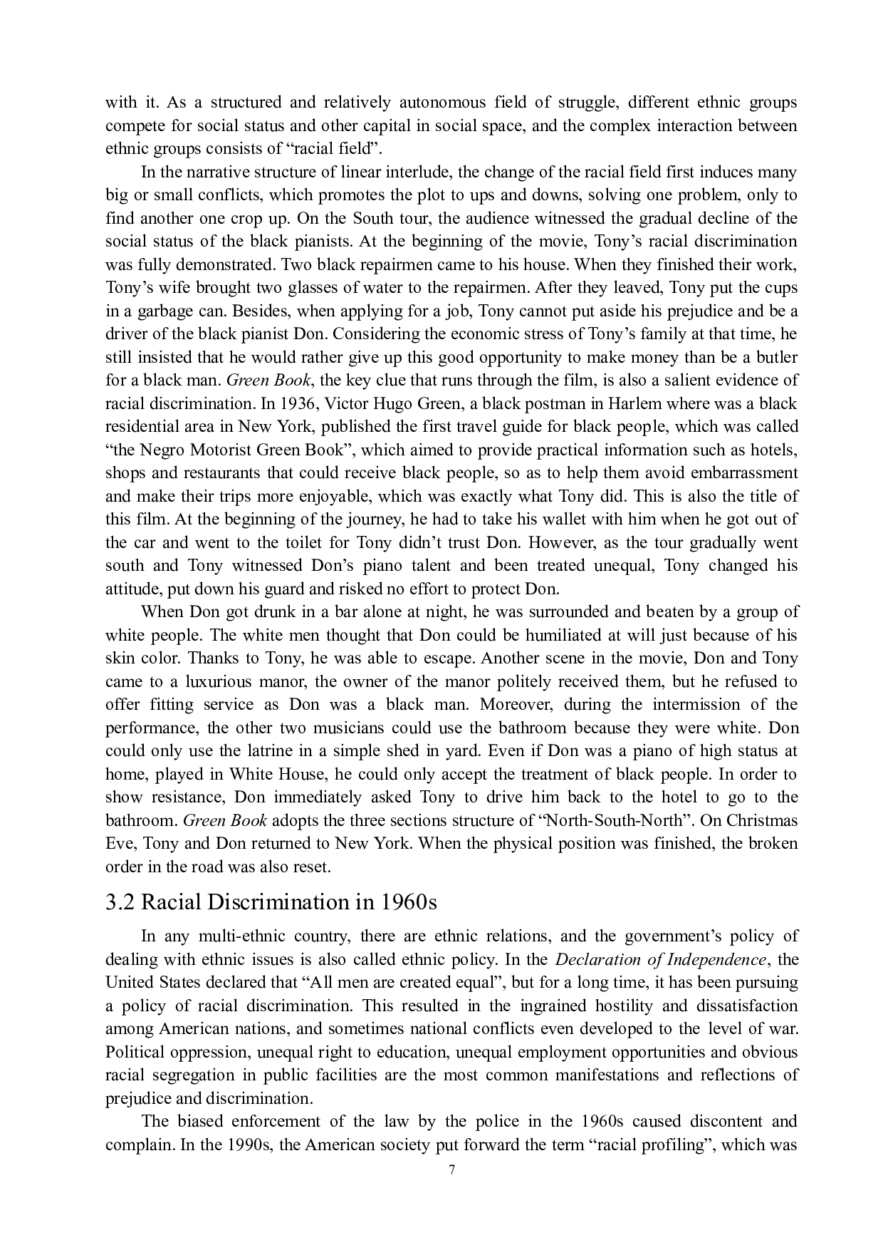 透析电影《绿皮书》中20世纪60年代美国社会对黑人的种族歧视-7901字.docx 第8页
