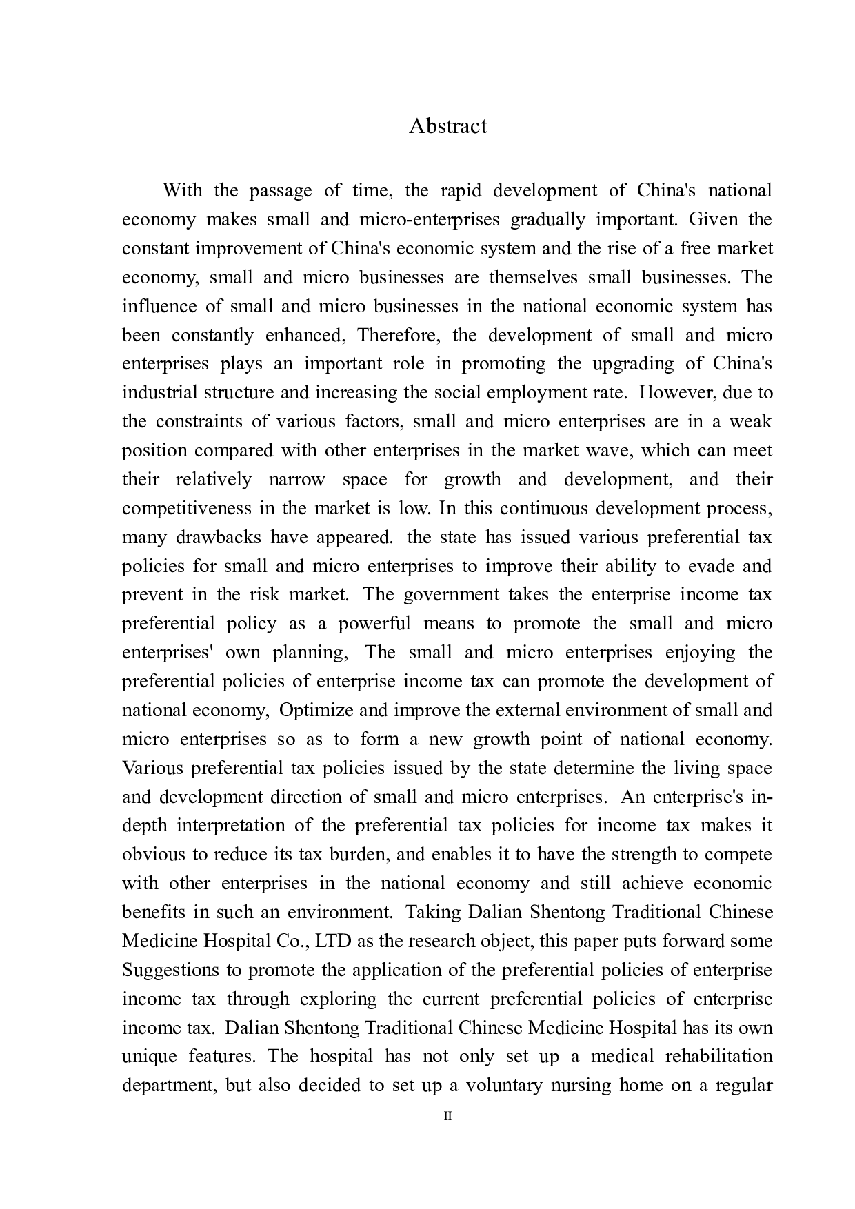 企业所得税优惠政策对大连绅通中医医院有限公司发展影响的研究-10726字.docx 第3页
