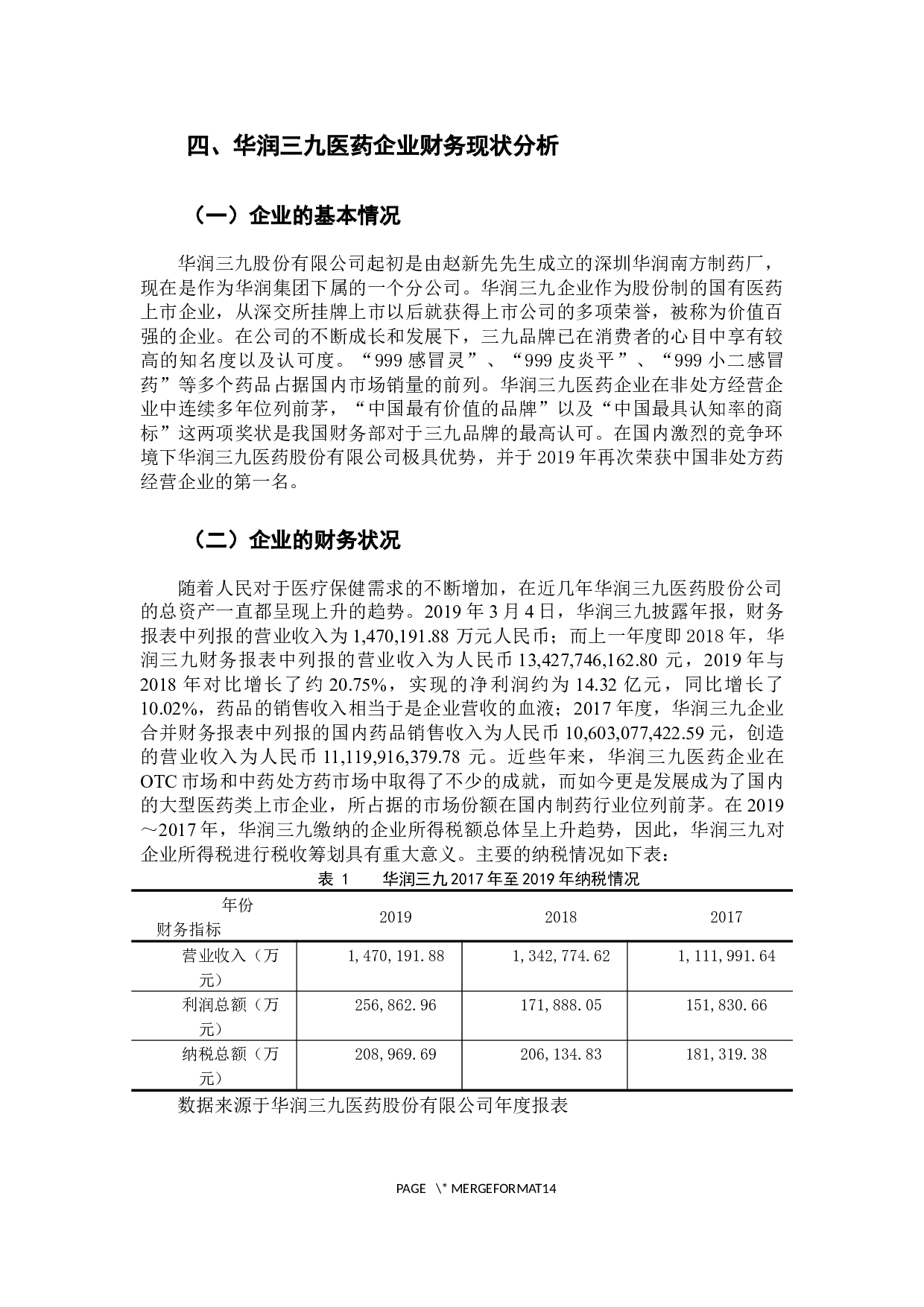 企业所得税筹划以华润三九医药股份有限公司为例-11837字.docx 第9页