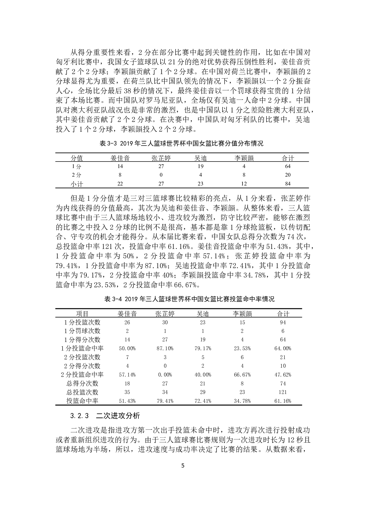 2019年三人篮球世界杯中国女篮进攻技术运用分析-10843字.docx 第8页