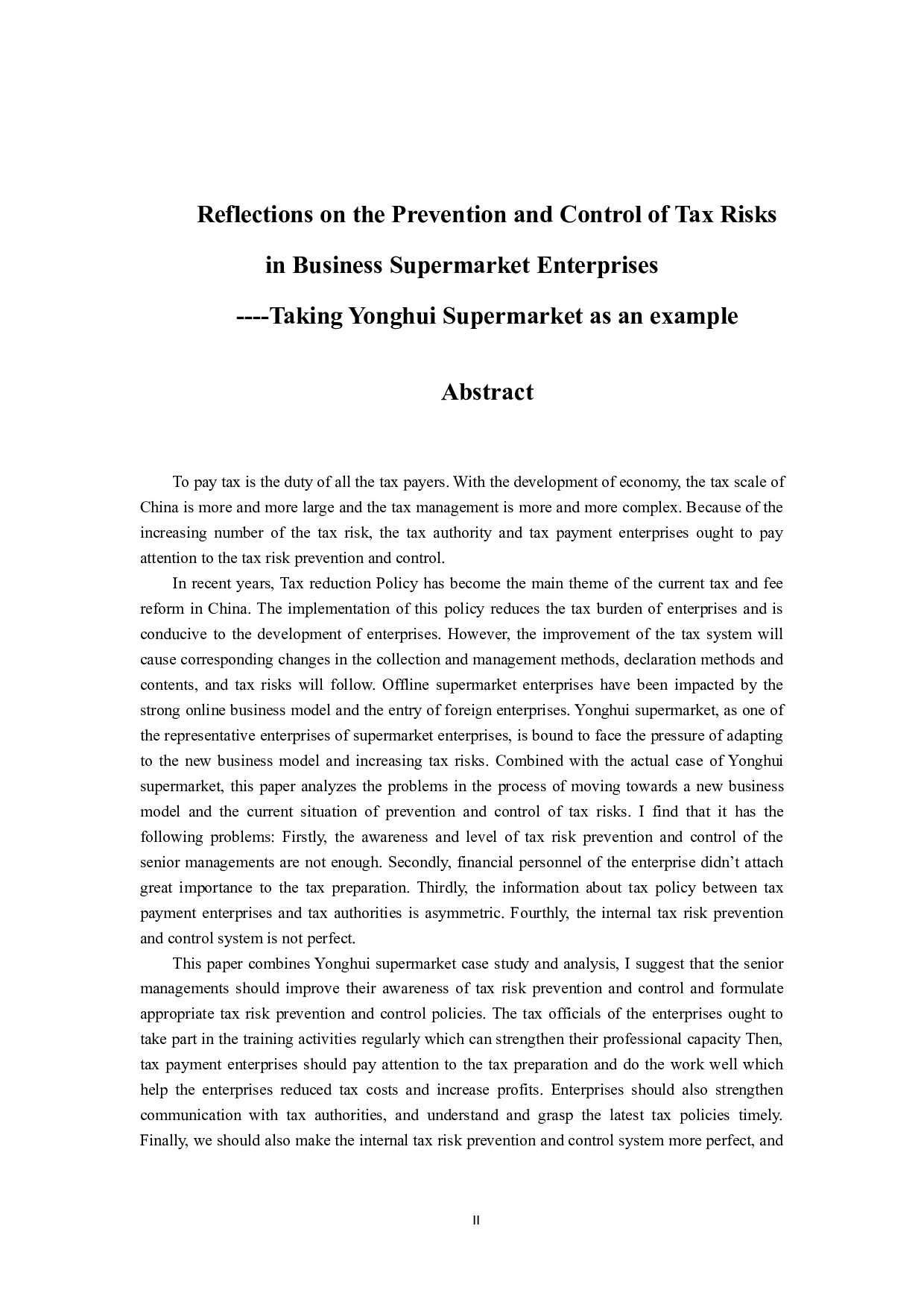 关于商超企业税收风险防控的思考-10404字.docx 第2页