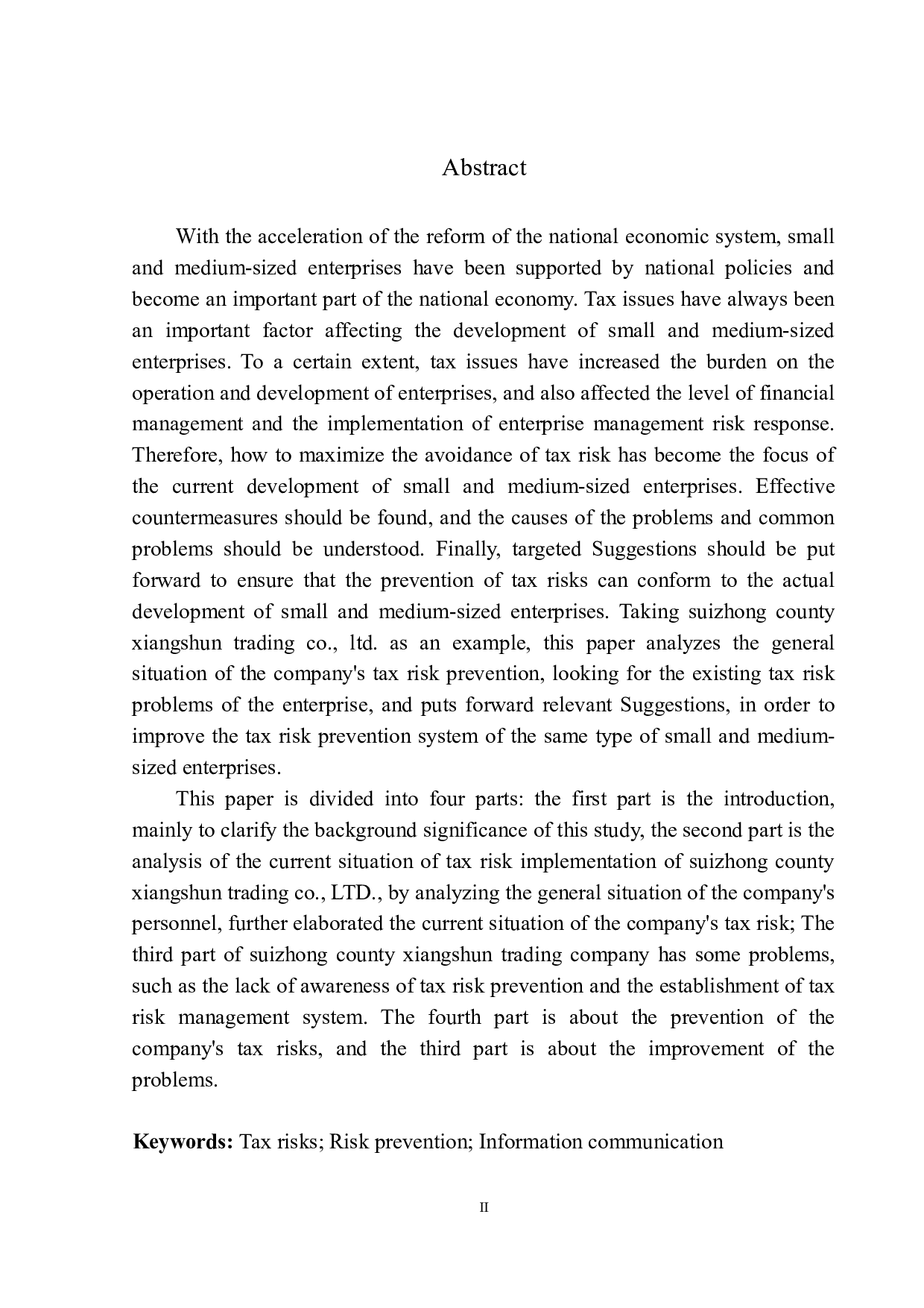 绥中县祥顺商贸有限公司税务风险的防范与控制-8794字.docx 第3页