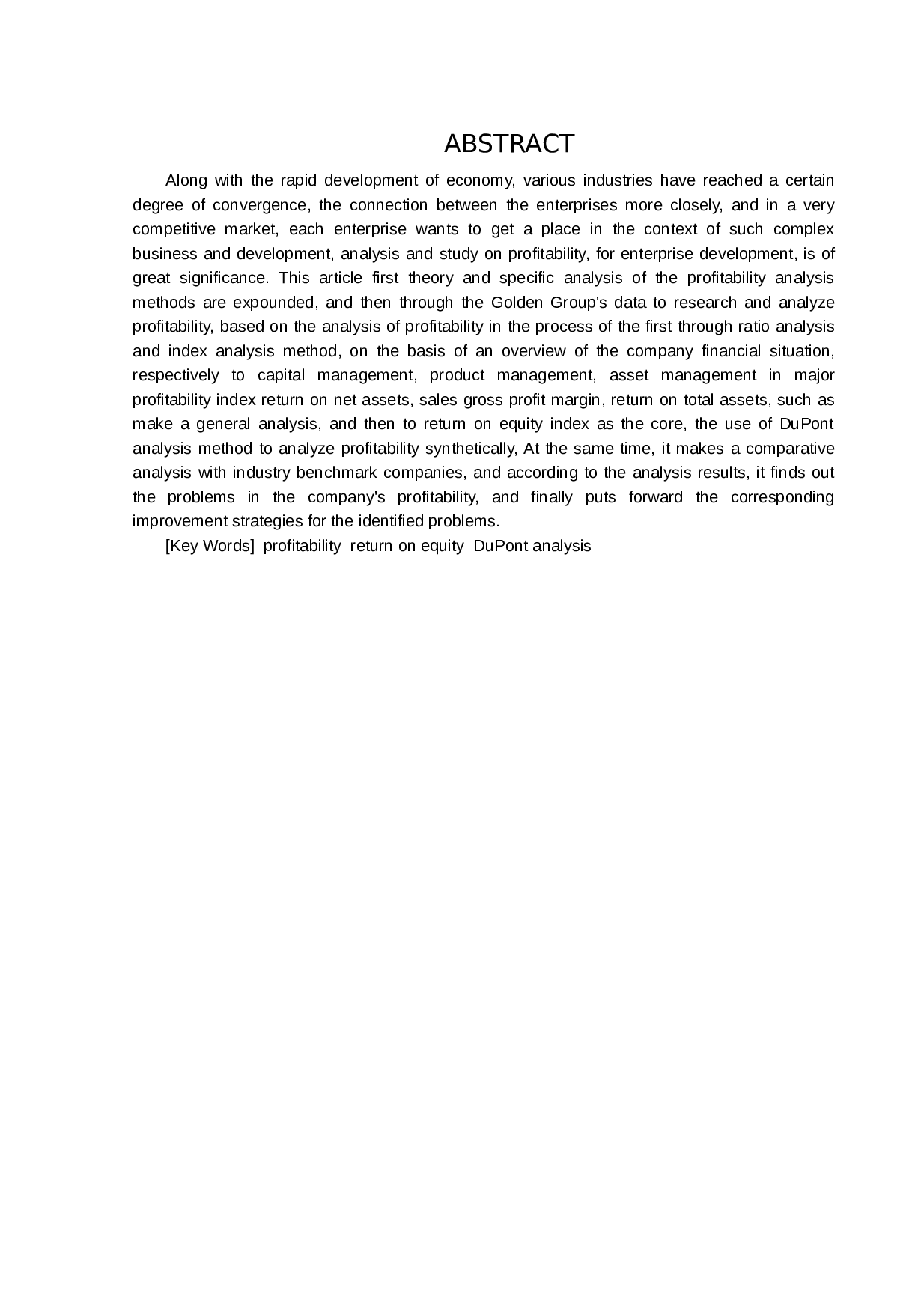 企业盈利能力分析&mdash;&mdash;以金地集团为例-8951字.docx 第2页