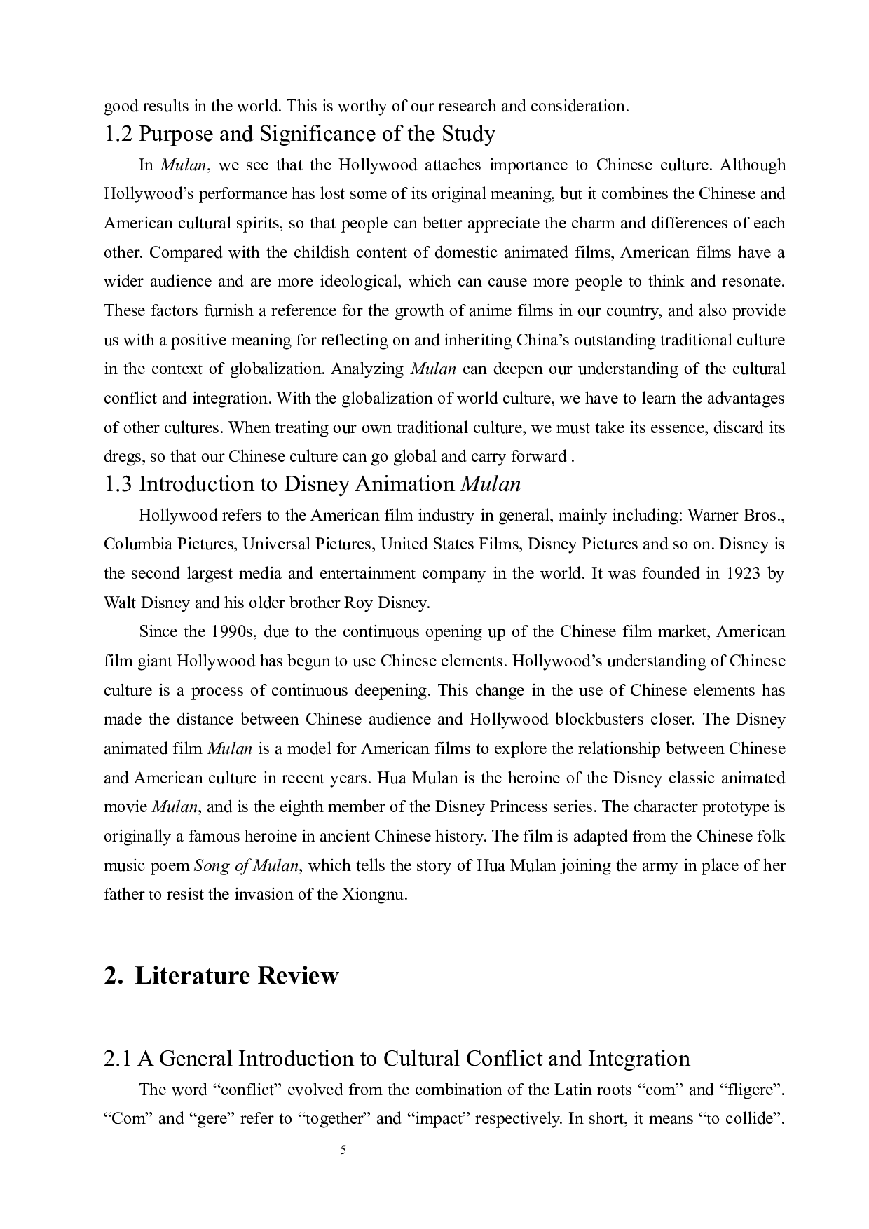 从文化冲突与融合的视角解读迪士尼动画电影《木兰》-5236字.docx 第5页