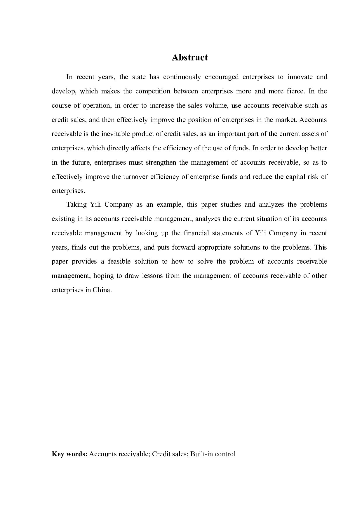 伊利公司应收账款管理问题研究-14018字.docx 第2页