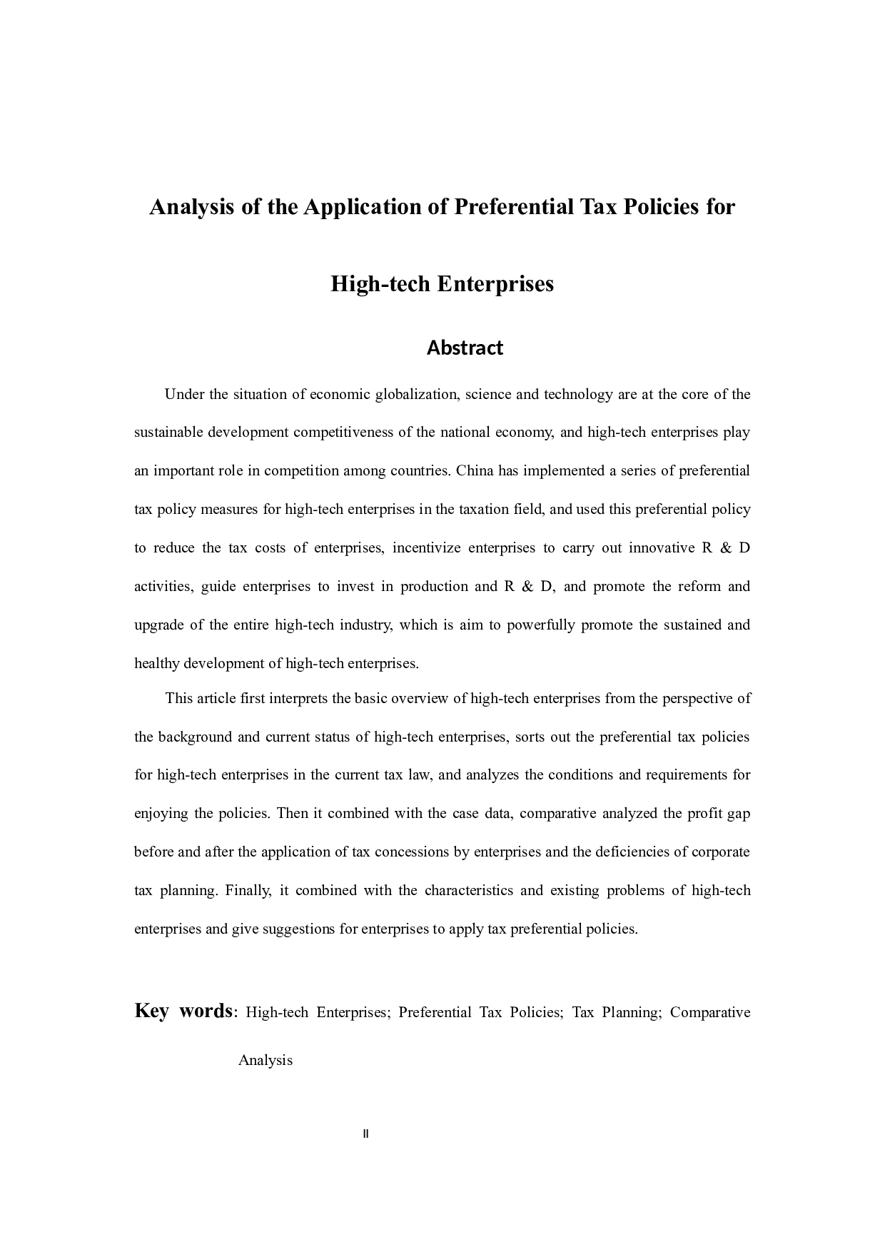 高新技术企业税收优惠政策运用分析-10090字.docx 第4页