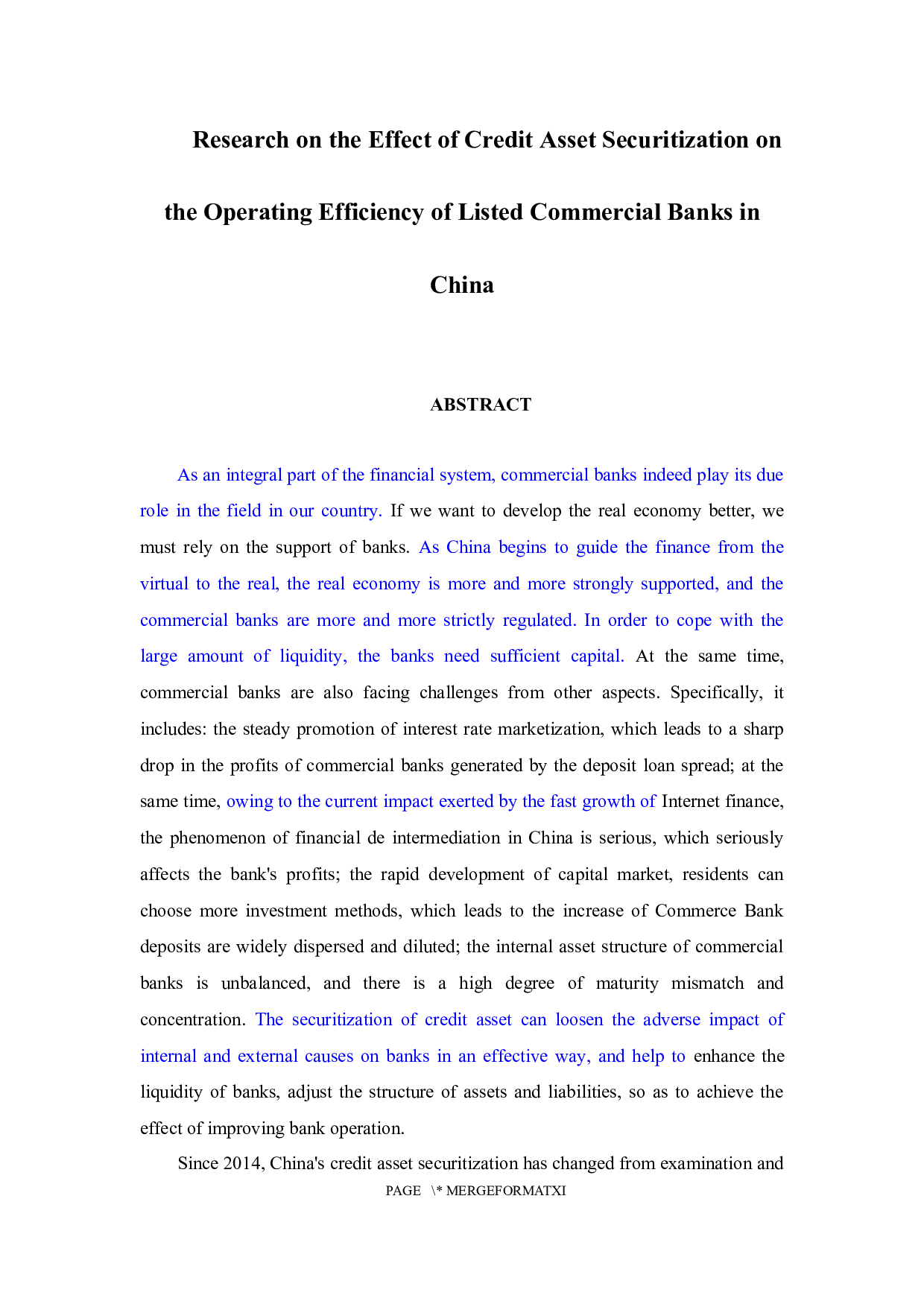 信贷资产证券化对我国上市商业银行经营效率的影响研究-34570字.docx 第7页