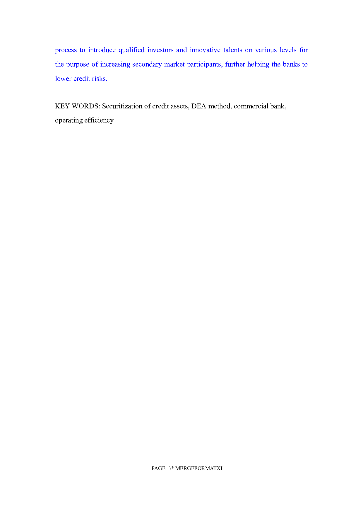 信贷资产证券化对我国上市商业银行经营效率的影响研究-34570字.docx 第10页