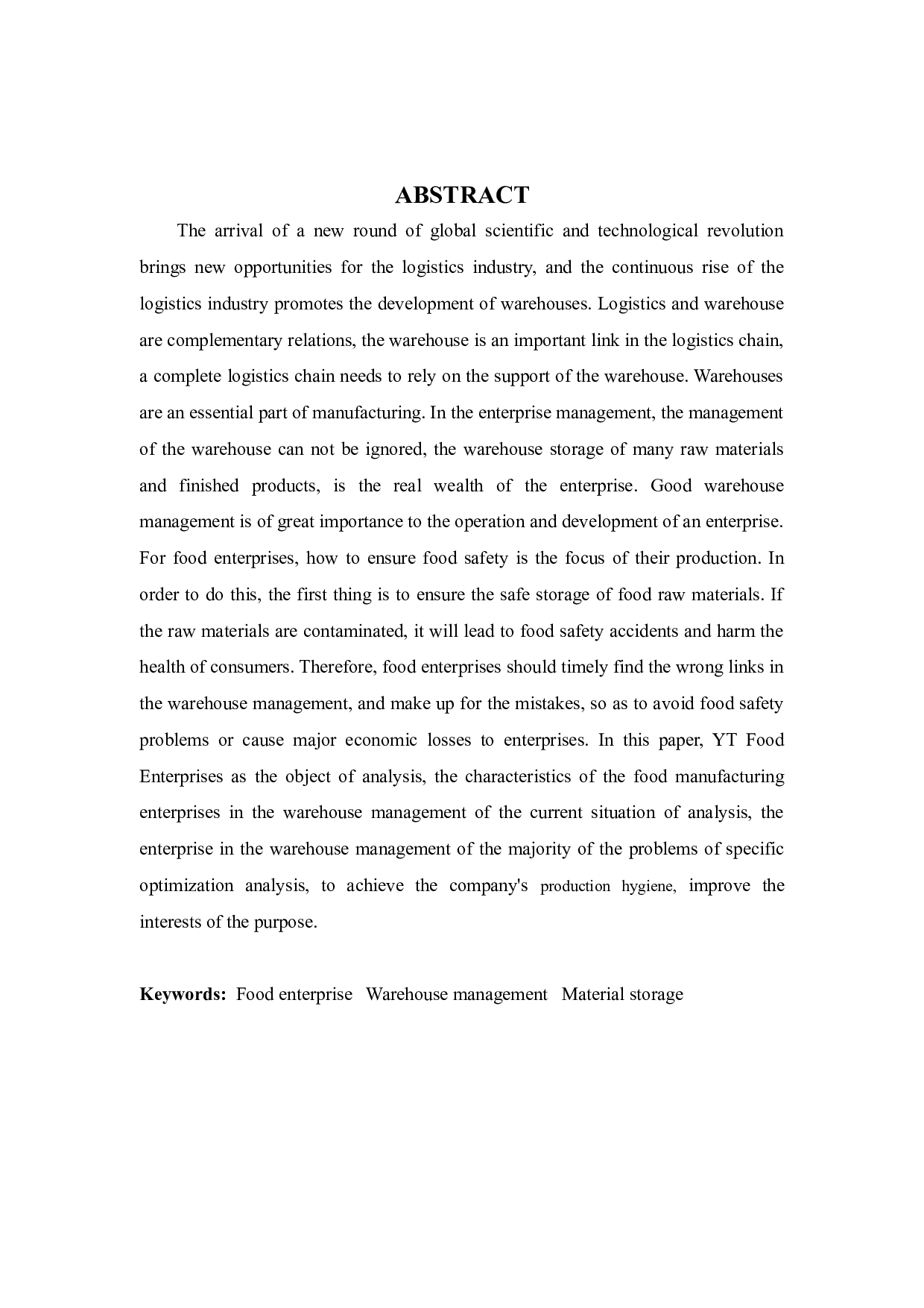 YT食品公司的仓库管理现状及改进对策-10086字.docx 第2页