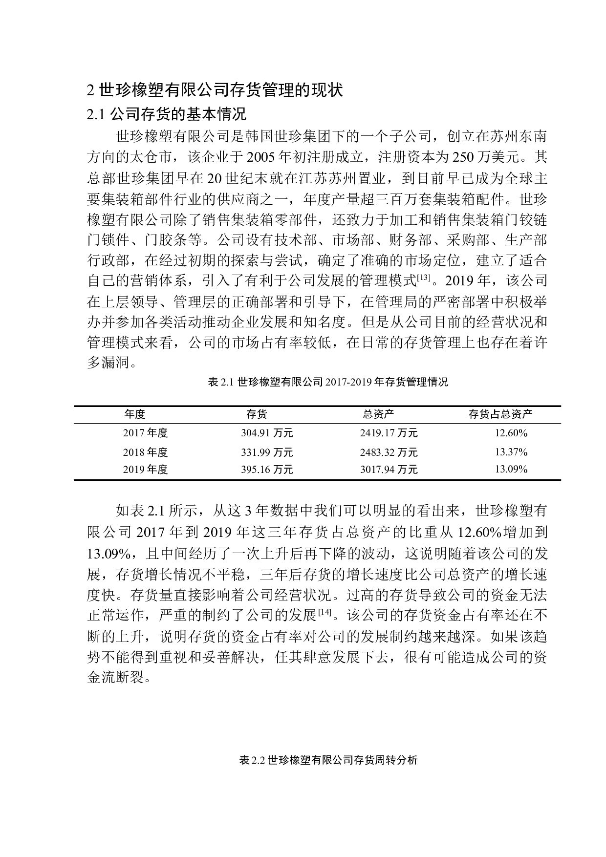 世珍橡塑有限公司存货管理问题与对策研究-12129字.docx 第8页