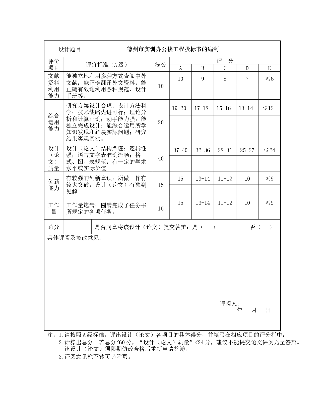 德州市实训办公楼工程投标书的编制-72560字.docx 第3页