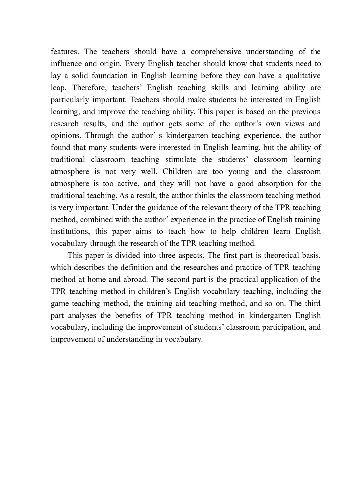 Implementation of TPR in Kindergarten English Vocabulary Teaching-10644字.docx 第5页