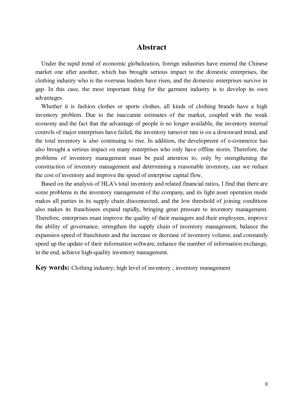 企业存货管理问题探析&mdash;&mdash;以海澜之家为例-12728字.docx 第2页