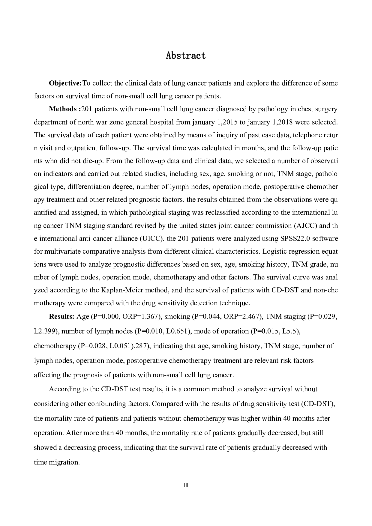 非小细胞肺癌术后辅助化疗方案选择的多因素分析-16566字.docx 第3页