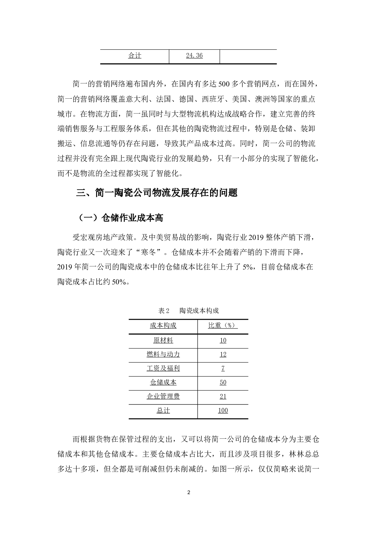 佛山市陶瓷行业物流发展问题及对策分析&mdash;&mdash;以简一陶瓷公司为例-9465字.docx 第6页