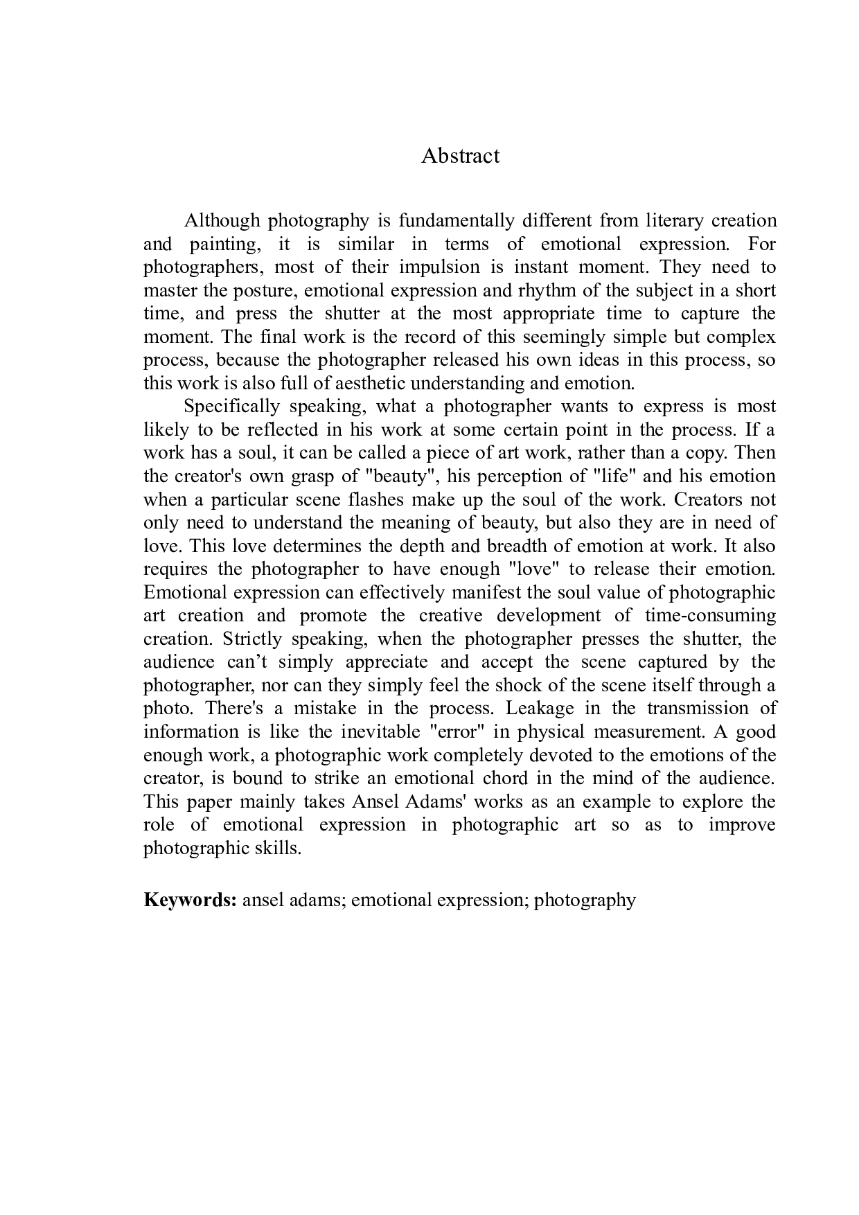 以安塞尔&middot;亚当斯作品为例探析情感表达在摄影艺术中的作用-8568字.docx 第3页
