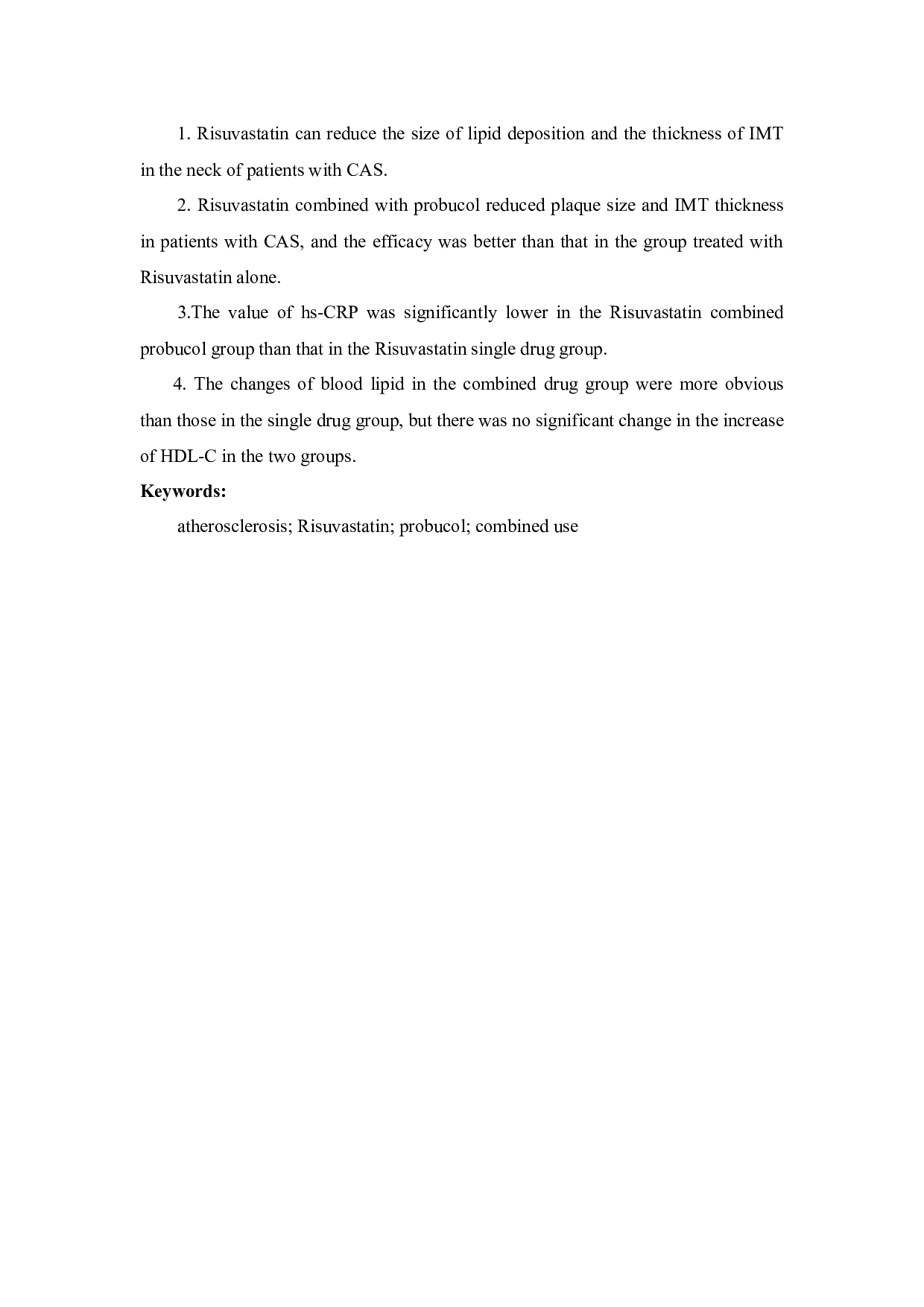 普罗布考联合瑞舒伐他汀钙对颈动脉斑块的影响研究-33272字.docx 第5页