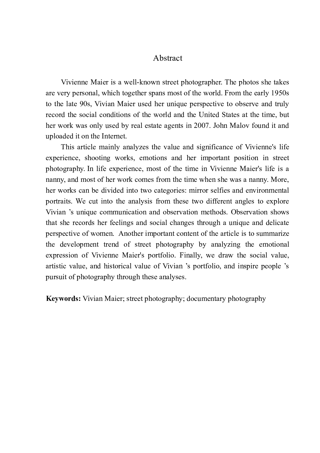 隐秘的伟大&mdash;&mdash;街头摄影师薇薇安迈尔摄影叙事风格研究-8134字.docx 第3页