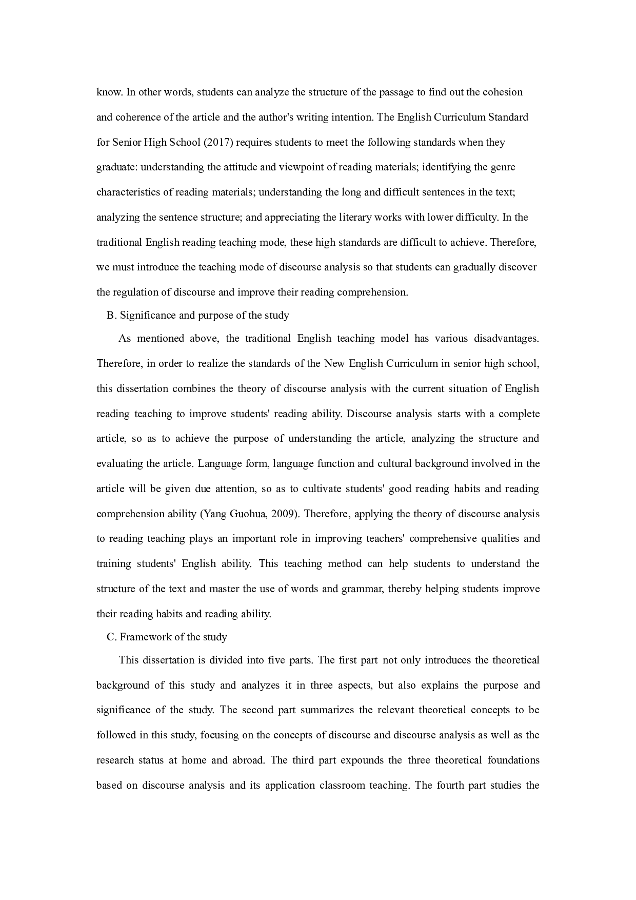 ApplicationofDiscourseAnalysisinSeniorHighSchoolEnglishReadingTeaching-5919字.docx 第3页
