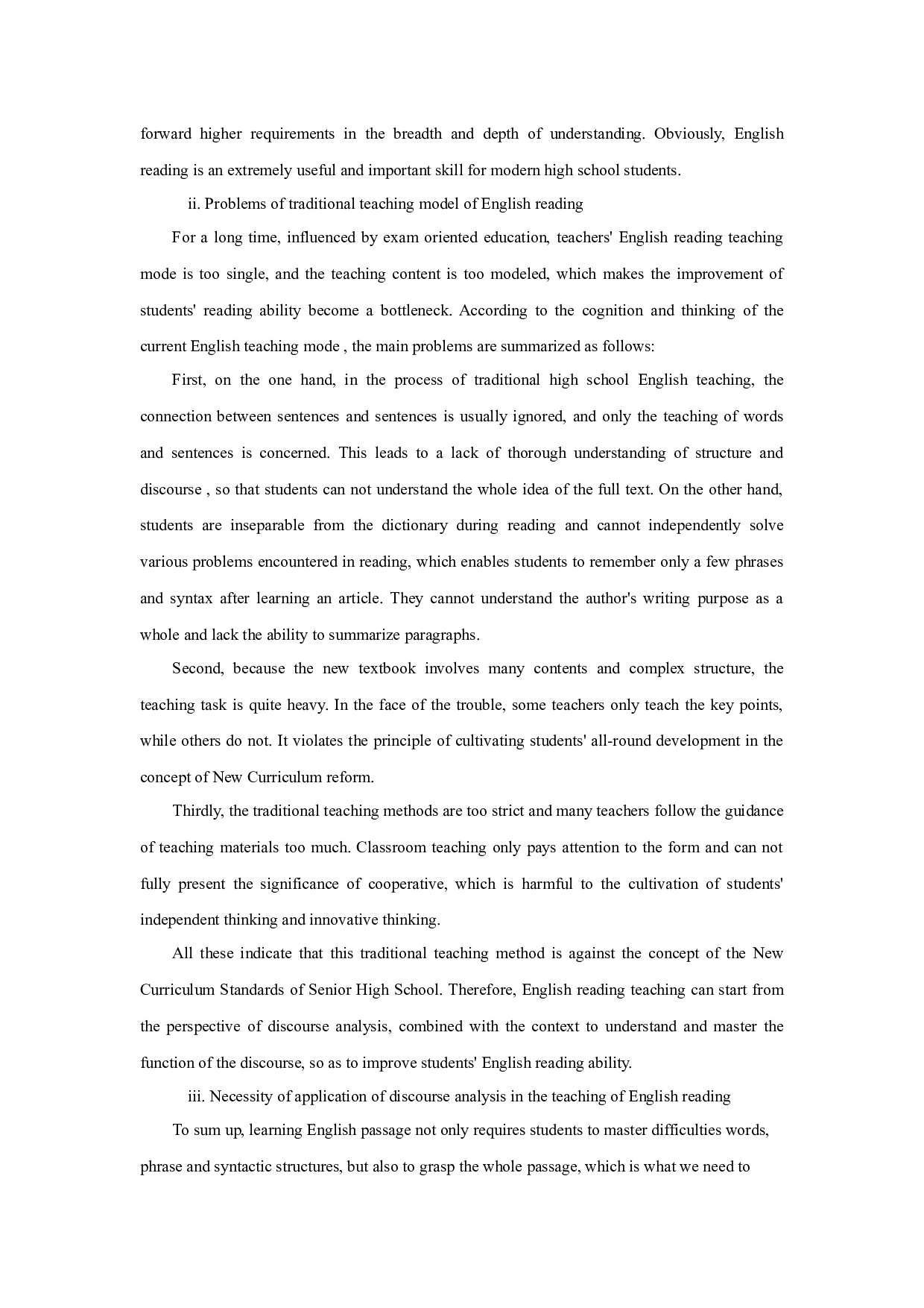 ApplicationofDiscourseAnalysisinSeniorHighSchoolEnglishReadingTeaching-5919字.docx 第2页