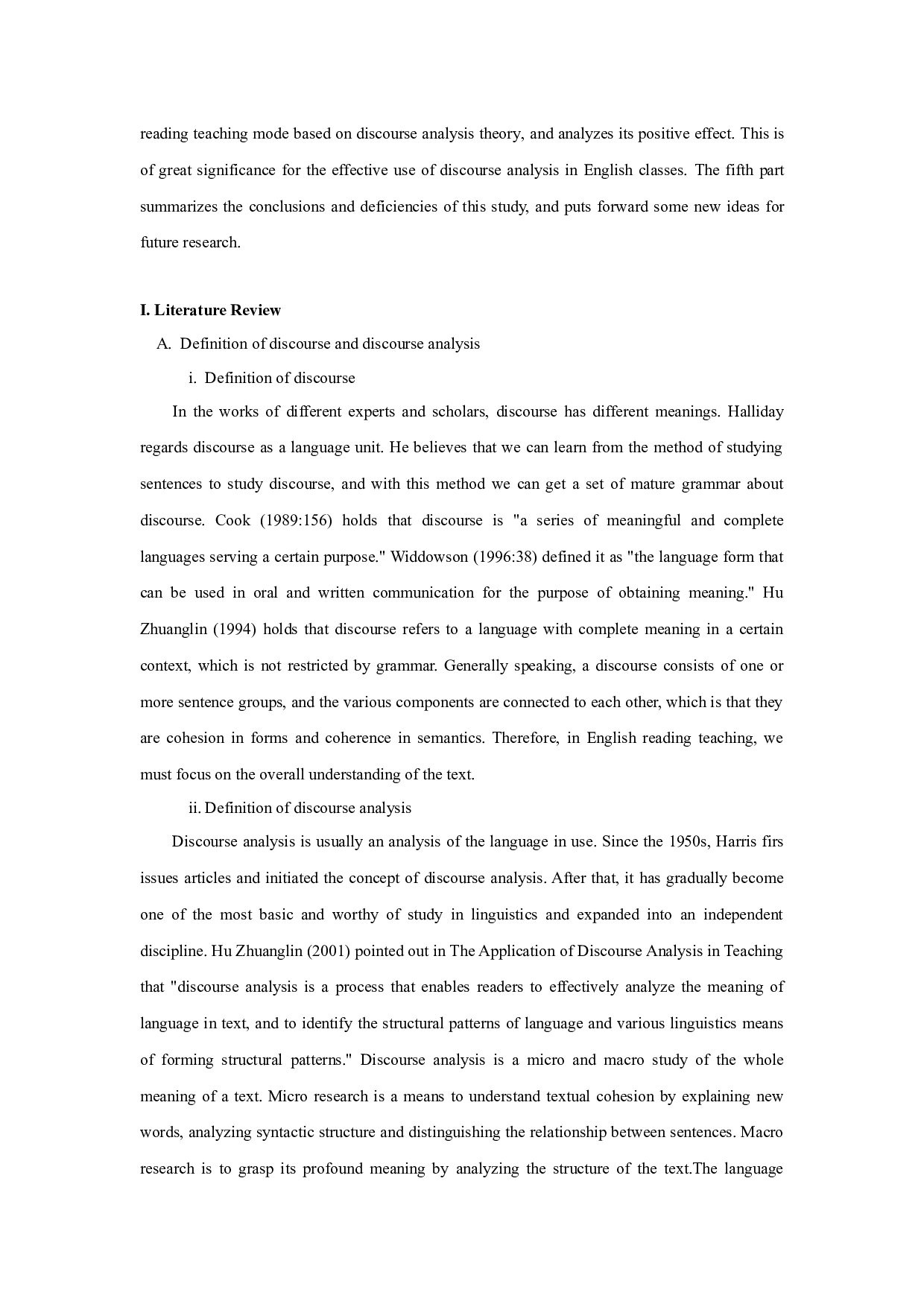 ApplicationofDiscourseAnalysisinSeniorHighSchoolEnglishReadingTeaching-5919字.docx 第4页