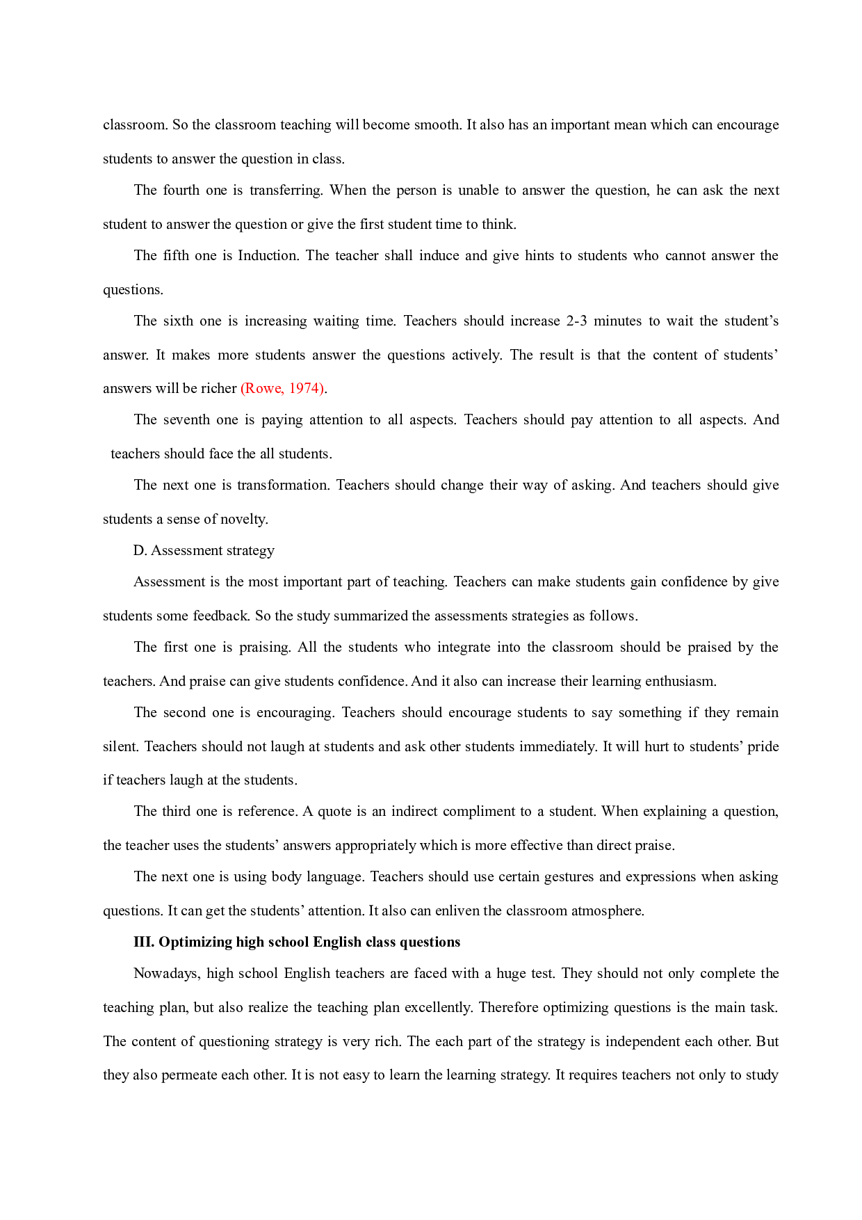 AStudyonQuestioningStrategiesofHighSchoolEnglishTeacher-5098字.docx 第7页