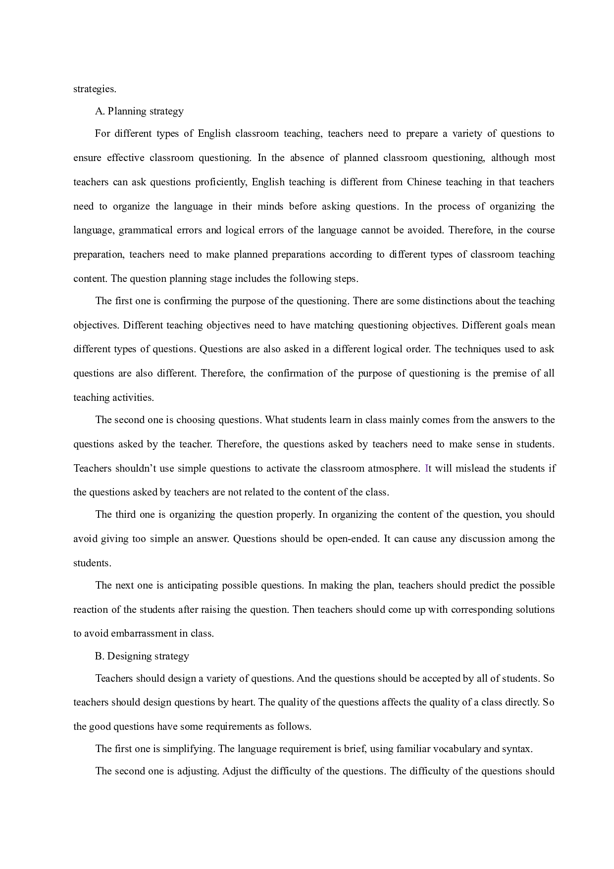 AStudyonQuestioningStrategiesofHighSchoolEnglishTeacher-5098字.docx 第5页